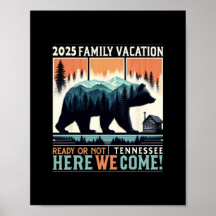 Poster Grandes montagnes fumées Tennessee Vacances en fam