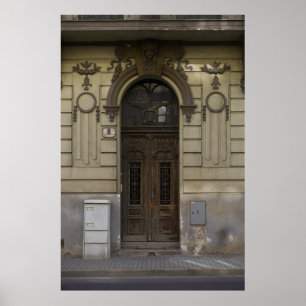 Poster Grandeur fanée : Entrée du bâtiment Znojmo