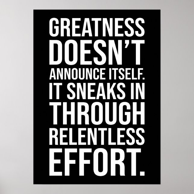 Poster Grandeur - Succès Hustle Motivation (Devant)