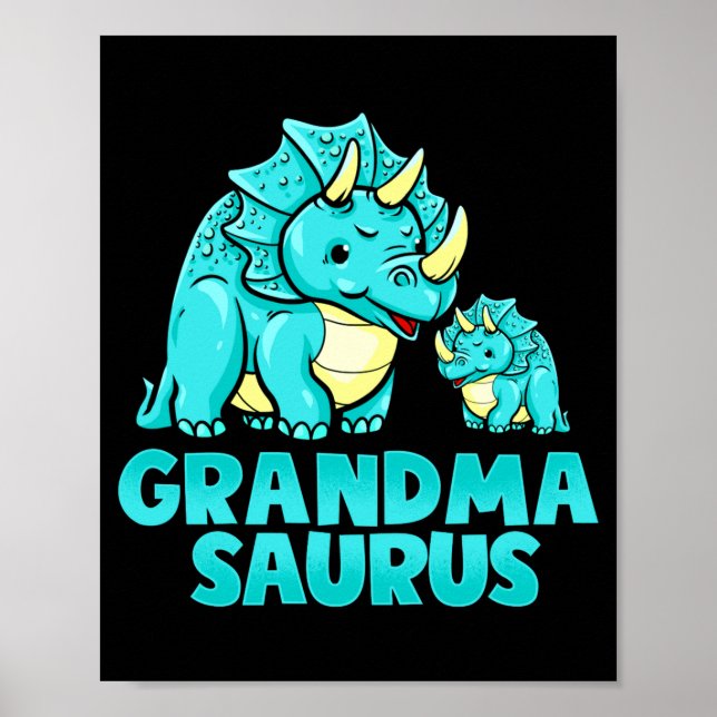 Poster Grandma Saurus Funny Grandmasaurus Dinosaur  (Devant)