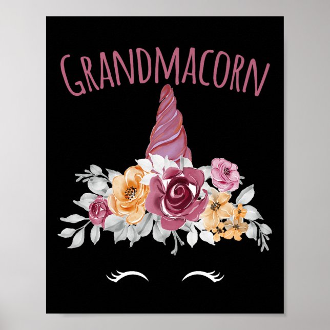 Poster Grandmacorn Unicorn Grandma Premium  (Devant)