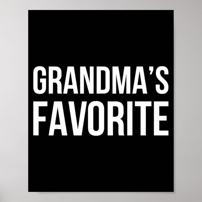 Poster Grandma's Favorite Family Baby Granhild Quote  (Devant)