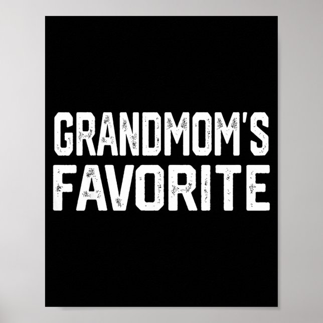 Poster Grandmom’s Favorite Funny Grandparent Granhild Vin (Devant)