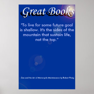 Poster grands livres, "Vivre pour un futur dieu...