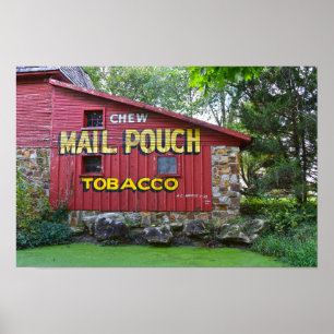 Poster Grange à tabac Mail Pouch, Red Oak II, Missouri
