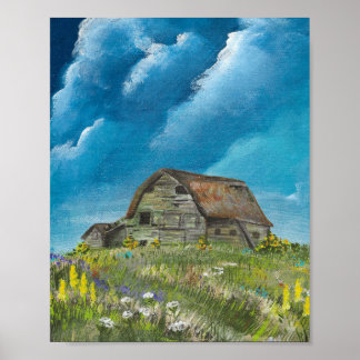 Poster Grange Ancienne et Fleurs Sauvages 3-2026 Impressi
