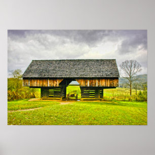 Poster Grange en porte-à-faux de crique de Cades à