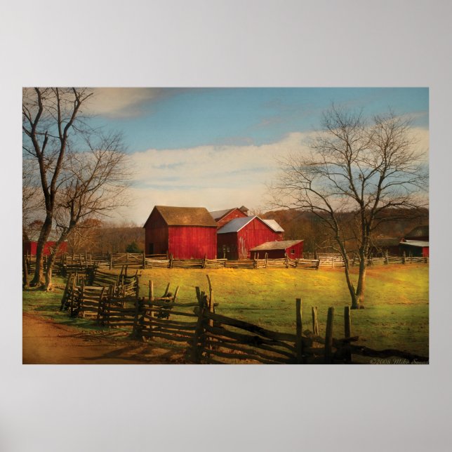 Poster Grange - Juste en haut du sentier (Devant)