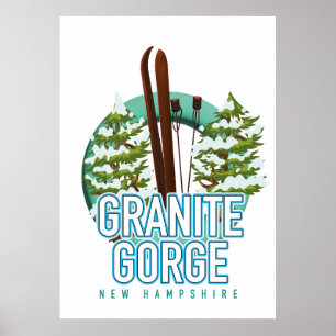 Poster Granite Gorge ski new Hampshire