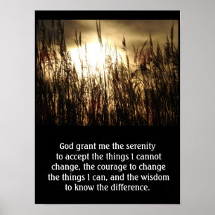 Poster Grant Me Serenity - Serenity Prayer Art Print