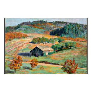 Poster Grant Wood - Paysage de l'automne