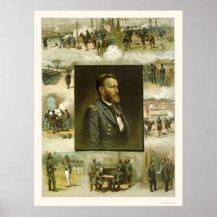 Poster Grant's Career Scenes by L. Prang & Company 1885