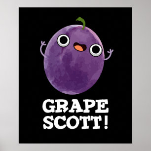 Poster Graphe Scott Funny Fruit Graphe Pun Dark BG