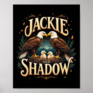 Poster Graphi vintage Jackie Et Ombre Bald Eagle Famille