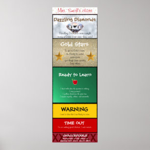 Poster Graphique à clips en classe