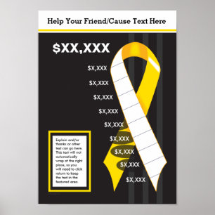 Poster Graphique à ruban jaune
