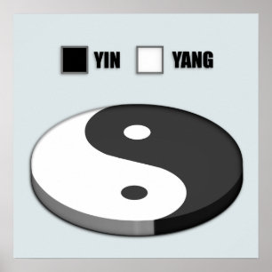 Poster Graphique à secteurs Yin Yang