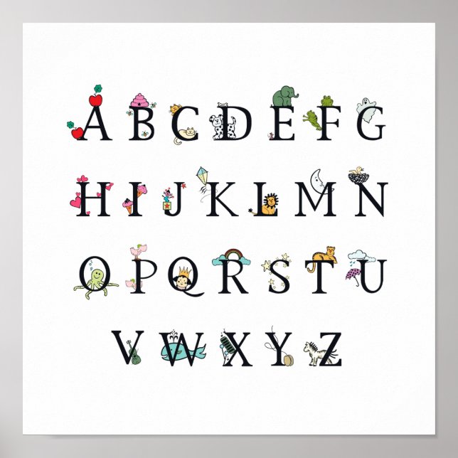 POSTER : GRAPHIQUE ALPHABET (Devant)