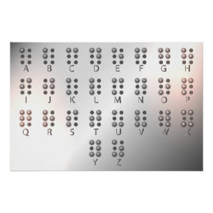 Poster Graphique alphabétique en braille