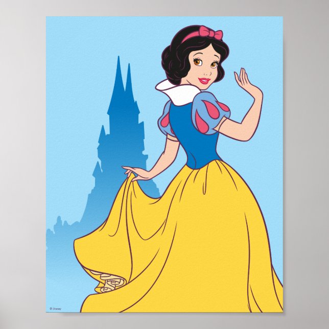 Poster Graphique blanc et château de neige (Devant)