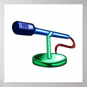 Poster Graphique bleu et vert de petit support de