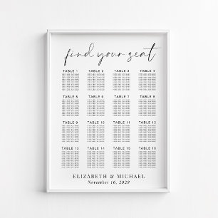 Poster Graphique Chic 16 Mariage de table