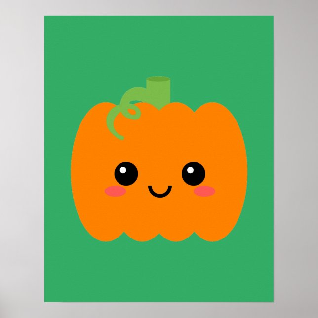 Poster graphique citrouille, Kids Room Wall Art (Devant)