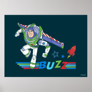 Poster Graphique coloré de Buzz