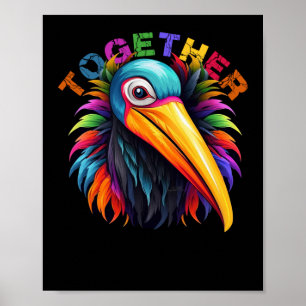 Poster Graphique d'art ornithologique