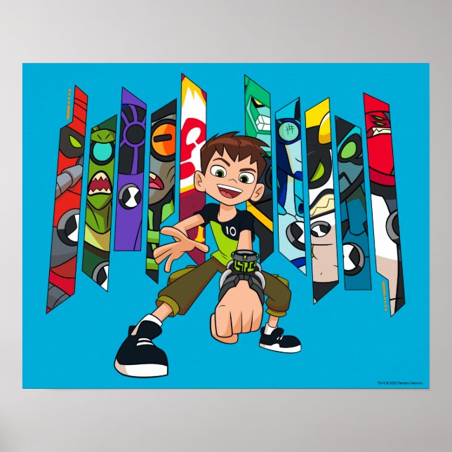 Poster Graphique de collection d'Aliens Ben 10 (Devant)