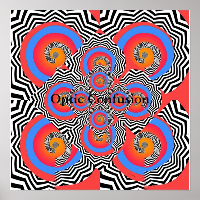 Poster Graphique de confusion optique (Devant)