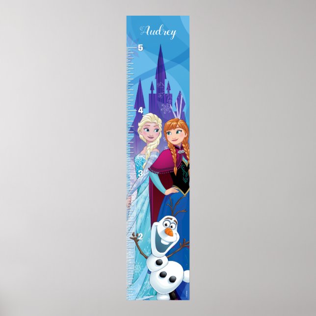 Poster Graphique de croissance d'Anna, Elsa & Olaf de La  (Devant)