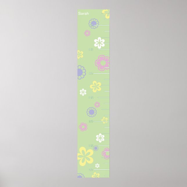 Poster Graphique de croissance de jolies fleurs (Devant)