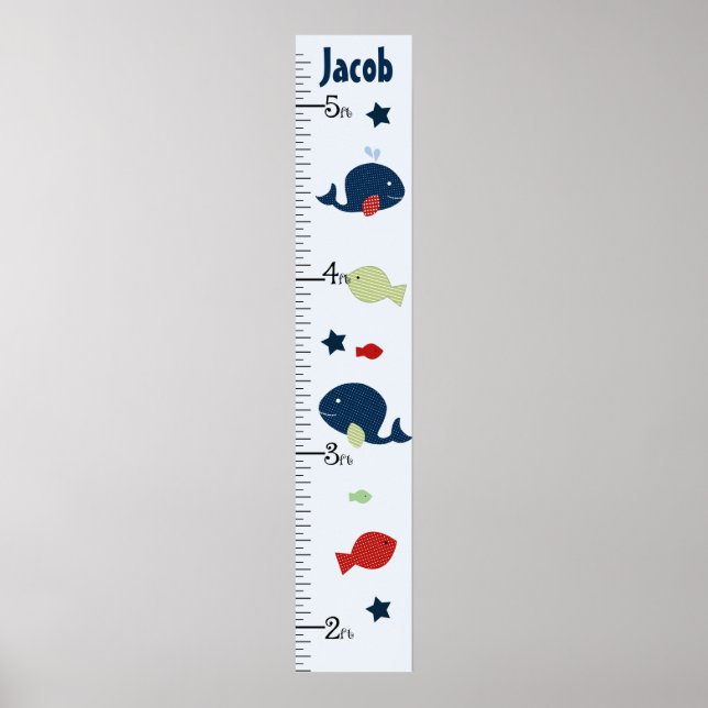 Poster Graphique de croissance de la baleine/poisson Jack (Devant)