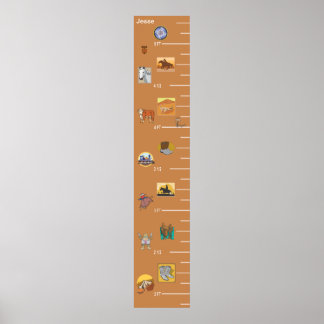 Poster Graphique de croissance de l'Ouest