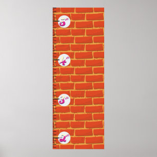 Poster Graphique de croissance de mur de brique