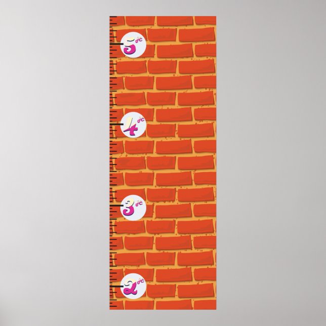 Poster Graphique de croissance de mur de brique (Devant)
