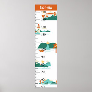 Poster Graphique de croissance de référence plat