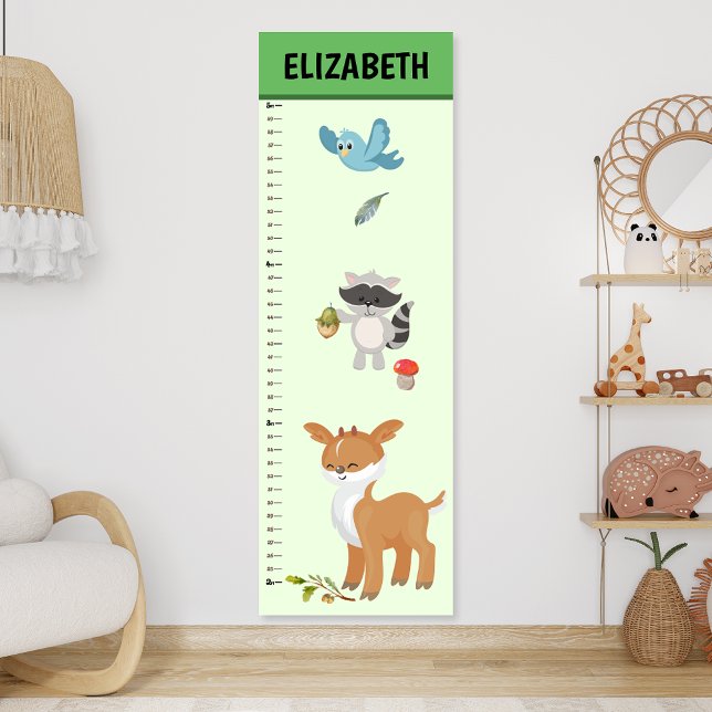 Poster Graphique de croissance des animaux forestiers (Créateur téléchargé)