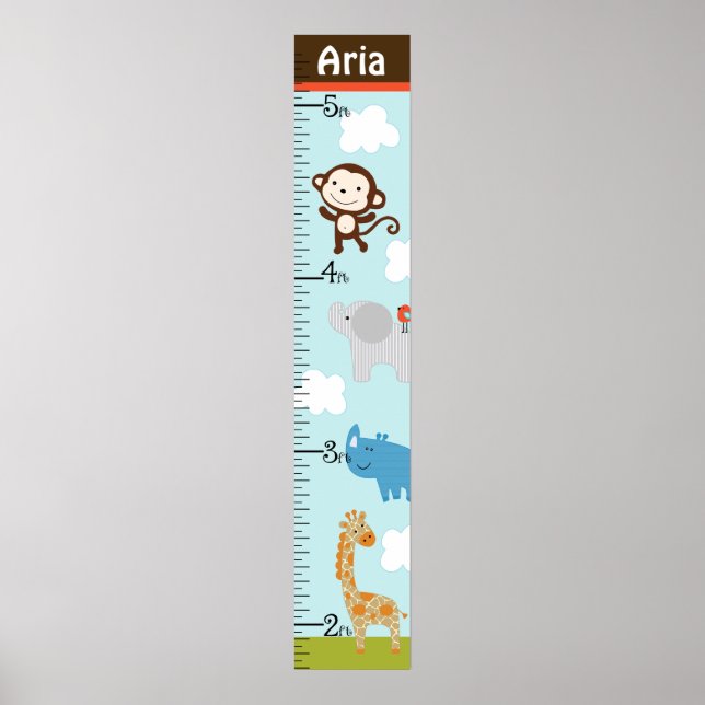 Poster Graphique de croissance des animaux sauvages de la (Devant)