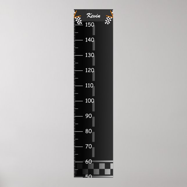 Poster Graphique de croissance du circuit de course migno (Devant)