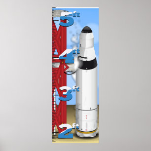 Poster Graphique de croissance du compte à rebours du lan