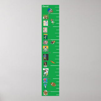 Poster Graphique de croissance du football