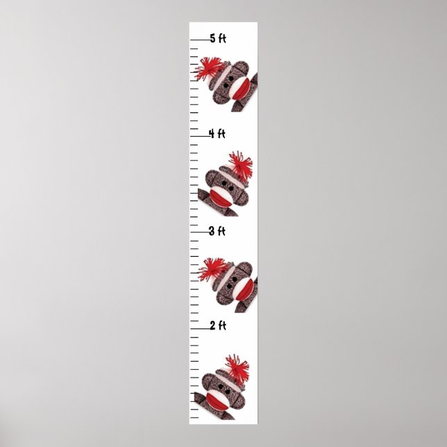 Poster Graphique de croissance du singe de réserve (Devant)