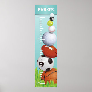 Poster Graphique de croissance du sport