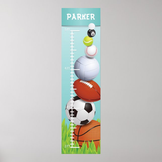 Poster Graphique de croissance du sport (Devant)