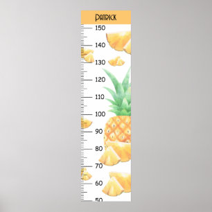 Poster Graphique de croissance élégant d'ananas