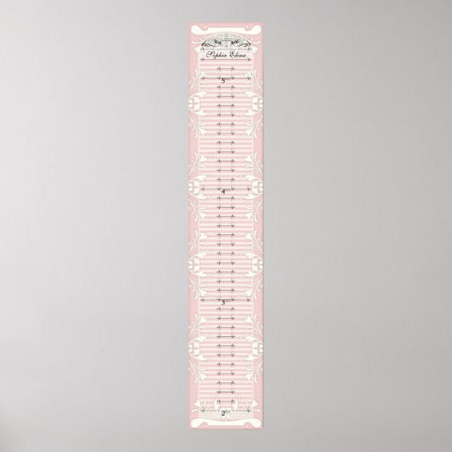 Poster Graphique de croissance - Notre coeur princesse to (Devant)