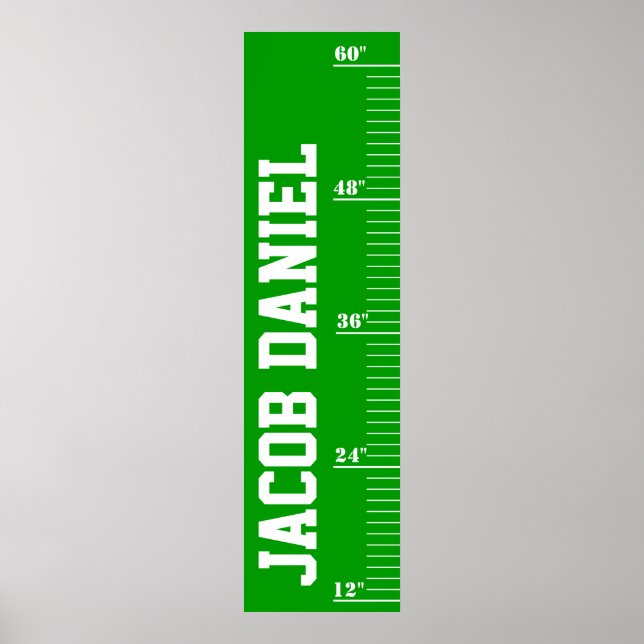 Poster Graphique de croissance personnalisé - Champ (Devant)