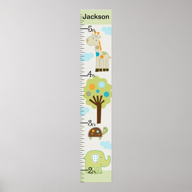 Poster Graphique de croissance personnalisé des gigles an (Devant)
